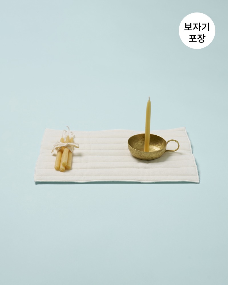 [카드증정]황동 촛대와 누비 매트